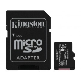 Memory Card 64GB Class 10 U1 V10 A1 Kingston Canvas Select Plus microSDHC with SD Adapter SDCS2/64GB