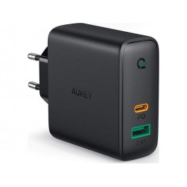 Φορτιστής AUKEY PA-D3 2XUSB USB / USB-C 5.4A 60W Black