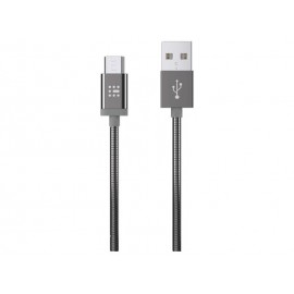 Data Cable SAS Luxury micro USB 1.2m Μεταλλικό Grey 100-16-018