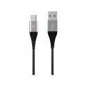 Data Cable SAS Durable Braided USB-C Silver 1.2m 100-16-007