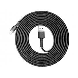 Data Cable Baseus Cafule Lightning 3.0m Grey Black CALKLF-RG1