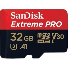 Memory Card 32GB V30 U3 A1 SanDisk Extreme Pro with Adapter microSDHC 4K SDSQXCG-032G-GN6MA