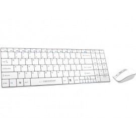 Keyboard + Mouse Esperanza EK122 USB Wireless White US