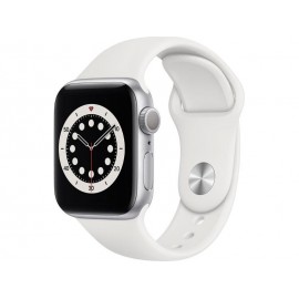 Apple Watch Series 6 GPS 40mm Silver Aluminium Case with White Sport Band Regular