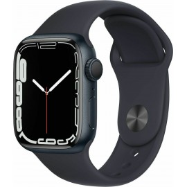 Apple Watch Series 7 Aluminium 41mm Αδιάβροχο με Παλμογράφο (Midnight)