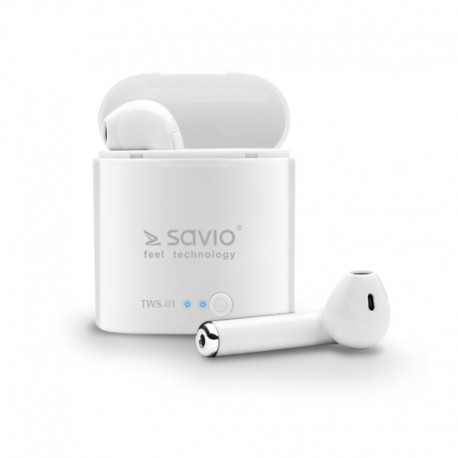 SAVIO TWS-01 Wireless Bluetooth Earphones White