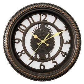 Ρολόι Τοίχου Μαύρο Πλαστικό Φ30.5x4.6cm