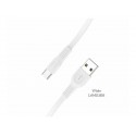 Data Cable Lamtech USB 2.0 to USB-C Flat 1m White
