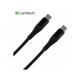 Data Cable Lamtech USB-C 2.0 to USB-C Unbreakable 2m Black