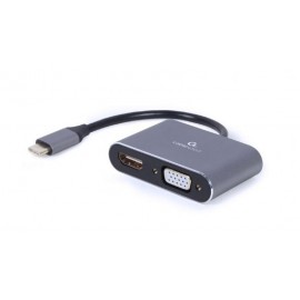 Adapter Cablexpert USB-C male to HDMI/VGA female (A-USB3C-HDMIVGA-01)