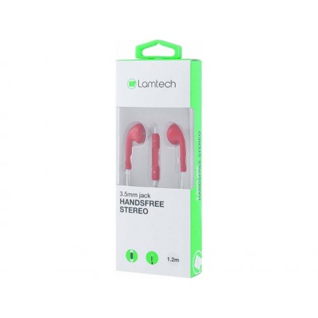Handsfree Lamtech Stereo LAM020991 3.5mm with mic Red