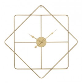 Ρολόι Τοίχου Χρυσό Μέταλλο 60x60x5cm