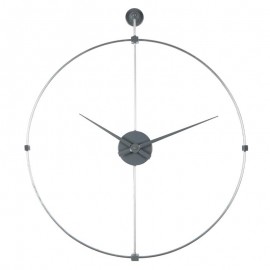 Ρολόι Τοίχου Ασημί Μέταλλο 60.5x69x4cm