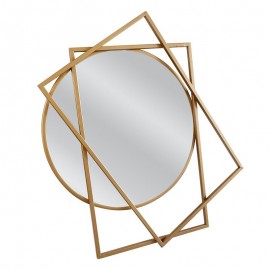 Καθρέπτης Τοίχου AMDIR Χρυσό Μέταλλο/Γυαλί 53x3x61cm