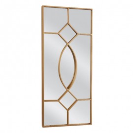 Καθρέπτης Τοίχου ARAGLAS Χρυσό Μέταλλο/Γυαλί 90x2x40cm