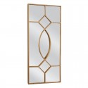 Καθρέπτης Τοίχου ARAGLAS Χρυσό Μέταλλο/Γυαλί 90x2x40cm