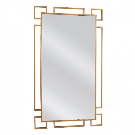 Καθρέπτης Τοίχου BELDIR Χρυσό Μέταλλο/Γυαλί 100x1.5x55cm