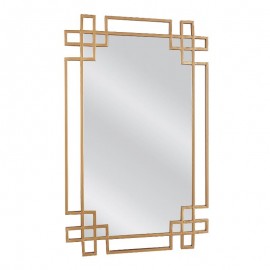 Καθρέπτης Τοίχου BELEN Χρυσό Μέταλλο/Γυαλί 80x1.5x50cm