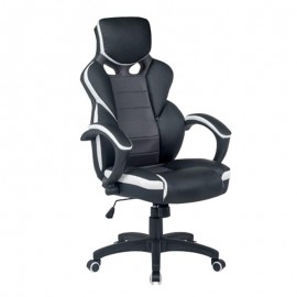 Καρέκλα Γραφείου ΚΛΕΟΝΙΚΗ Μαύρο/Λευκό 65x72x118-126cm