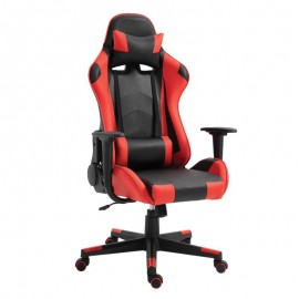 Καρέκλα Γραφείου Gaming NAVAN Κόκκινο/Μαύρο PVC 68x53x122-131cm