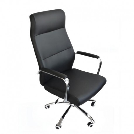 Καρέκλα Γραφείου WISHAW Μαύρο PU 75x63x112-120cm