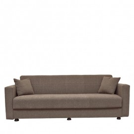 Καναπές Κρεβάτι AMETHYST Τριθέσιος Cappuccino 214x78x78cm