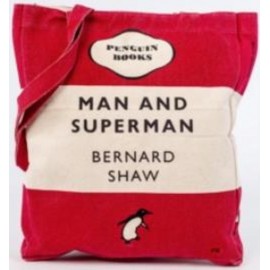 MAN AND SUPERMAN (RED) - TOTE BAG