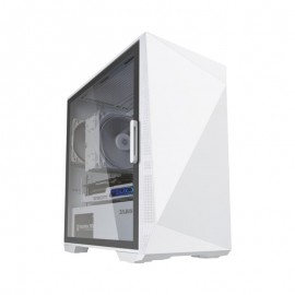 Computer Case ZALMAN Z1 Iceberg White - mATX Mid Tower PC Case/Pre-installed fan 2 x 120mm in White