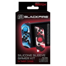 Ardistel Nintendo Switch Joy-Con Blackfire Gamer Kit 2xThumb Grips + 2xSilicone Sleeves