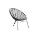 Καρέκλα Κήπου AELIUS Μαύρο Μέταλλο/Rattan 72x62x78cm