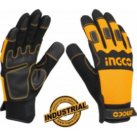 Επαγγελματικά Γάντια Μηχανικών με Ενισχυμένη Επένδυση Ingco XL (HGMG02-XL) σε Blister ανά ζευγ.