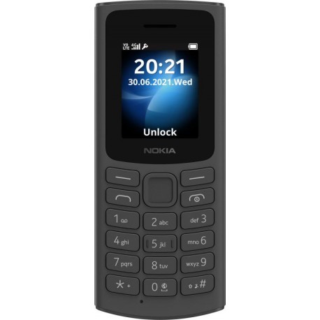 Nokia 105 4G 2021 Dual Sim Black ( Ελληνικό Μενού )