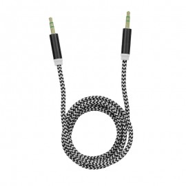 Tellur Auxiliary Audio Cable Στερεοφωνικό καλώδιο ήχου Αρσενικό/Αρσενικό μήκους 1 μέτρου σε μαύρο