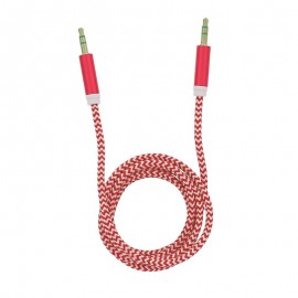 Tellur Auxiliary Audio Cable Στερεοφωνικό καλώδιο ήχου Αρσενικό/Αρσενικό μήκους 1 μέτρου σε κόκκινο