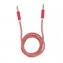Tellur Auxiliary Audio Cable Στερεοφωνικό καλώδιο ήχου Αρσενικό/Αρσενικό μήκους 1 μέτρου σε κόκκινο