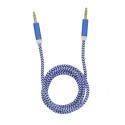 Tellur Auxiliary Audio Cable Στερεοφωνικό καλώδιο ήχου Αρσενικό/Αρσενικό μήκους 1 μέτρου σε μπλε