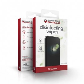ZAGG InvisibleShield® Disinfecting Wipes – Αντιβακτηριδιακά Μαντηλάκια με 70% Ισοπροπυλική Αλκοόλη 10τμχ