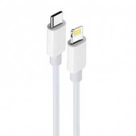 Καλώδιο φόρτισης και μεταφοράς δεδομένων από USB-C σε Lightning Maxlife 1 μέτρο 20W – λευκό