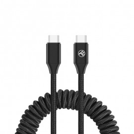 Καλώδιο φόρτισης και δεδομένων Tellur USB-C σε USB-C PD60W – επεκτάσιμο έως 1,8 μέτρα σε μαύρο χρώμα