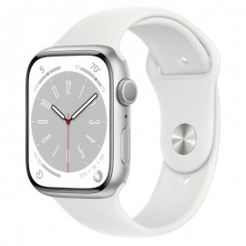 Apple Watch Series 8 GPS 45mm M/L Aluminum Case with White Sport Band
