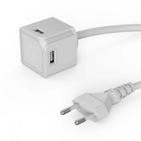 Allocacoc® PowerCube |USBcube Extended USB A| Πολύπριζο 4 θέσεων USB-A - Λευκό - 10464WT/EUEUMC