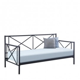 Κρεβάτι Μονό JASMINE Μαύρο Μέταλλο 208x97.6x100cm (Στρώμα 90x200cm)