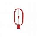Designnest Heng Balance Type-C |Plastic Lamp Ellipse| Διακοσμητική λάμπα με μαγνητικό διακόπτη (Κόκκινο)