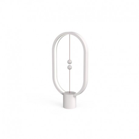 Designnest Heng Balance Type-C |Plastic Lamp Ellipse| Διακοσμητική λάμπα με μαγνητικό διακόπτη (Λευκό)