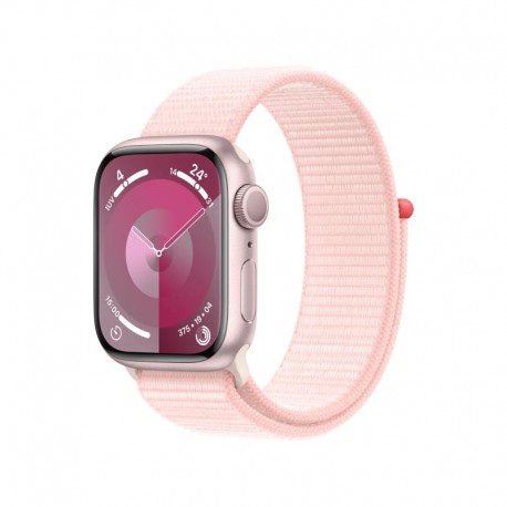 Apple Watch Series 9 GPS 41mm Pink Aluminum Case with Pink Sport Loop