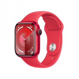 Apple Watch Series 9 GPS 41mm M/L Red Aluminum Case with Red Sport Band