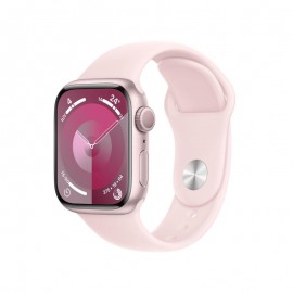 Apple Watch Series 9 GPS 41mm S/M Pink Aluminum Case with Light Pink Sport Band