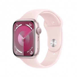 Apple Watch Series 9 GPS 45mm S/M Pink Aluminum Case with Light Pink Sport Band