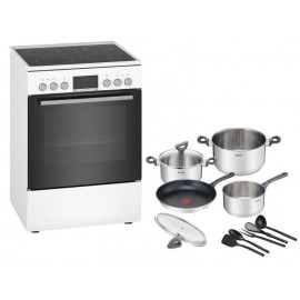 Set Κουζίνα Κεραμική Bosch HKR 39C220 + Μαγειρικά Σκεύη Tefal G713SB45 11τμχ