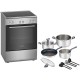 Set Κουζίνα Κεραμική Bosch HKA090150 + Μαγειρικά Σκεύη Tefal G713SB45 11τμχ